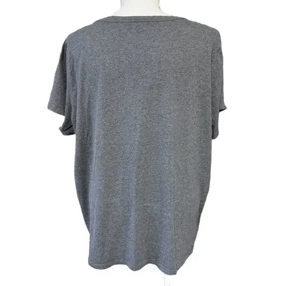 Fleurish Womens T Shirt Top Think Happy Thoughts Graphic Print Short Sleeve 4X - Picture 4 of 6